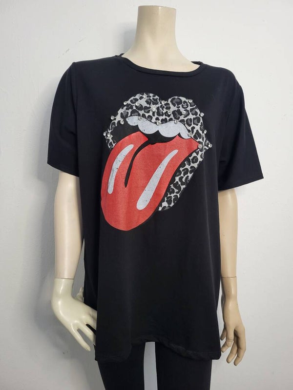 The rolling stones t shirt Zwart