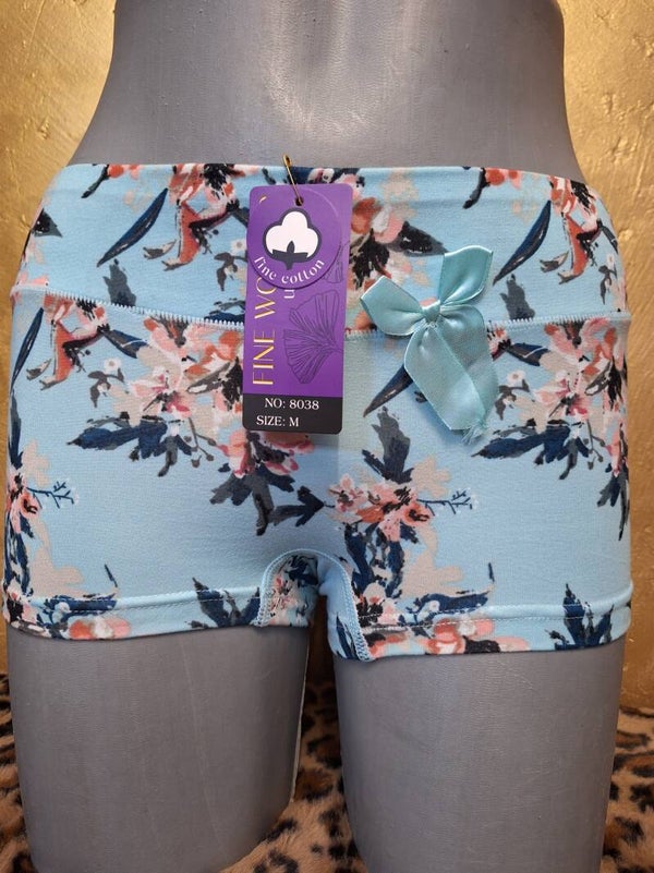 Blauwe dames boxershort katoen fine woman