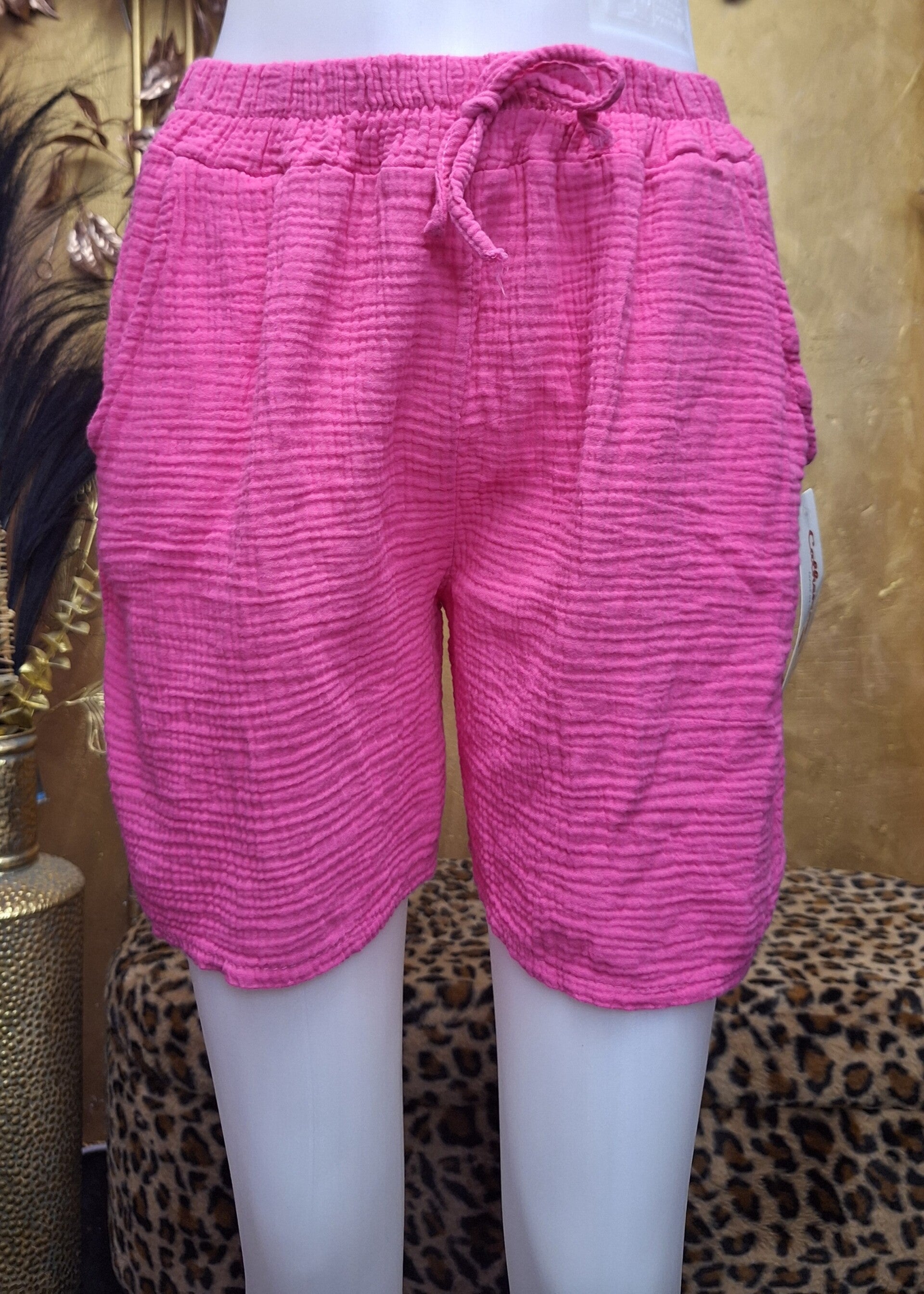 mousseline short dames – luchtig en comfortabel fuchia