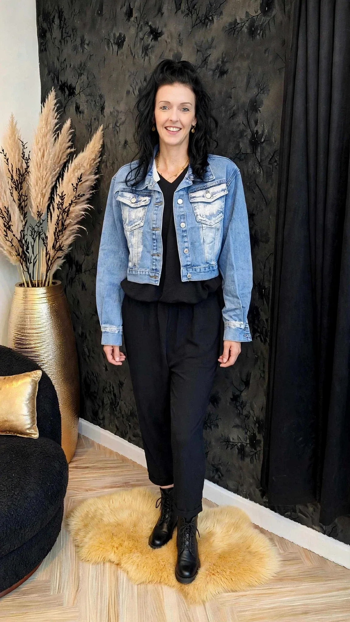 Kort Spijkerjasje Dames Lichtblauw | Vintage Denim Jasje