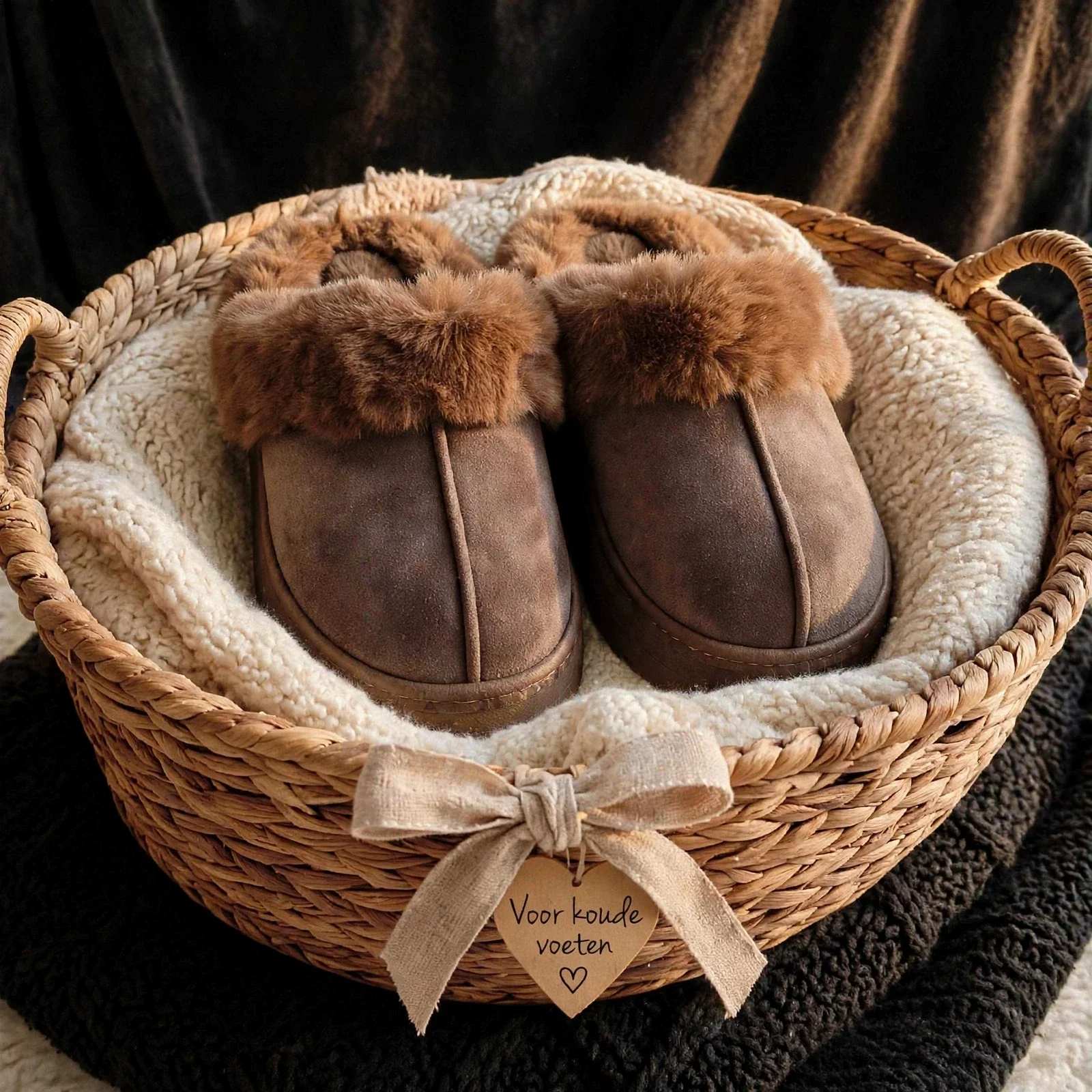Pantoffel bruin