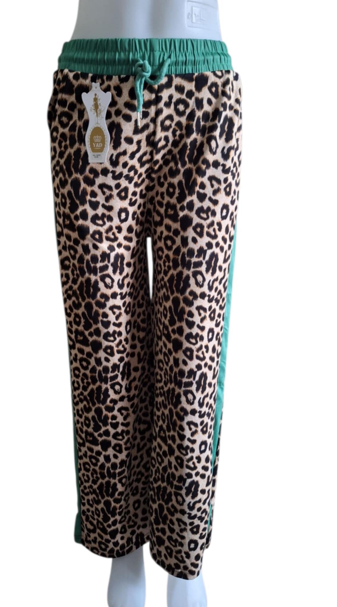 Print broek Groen