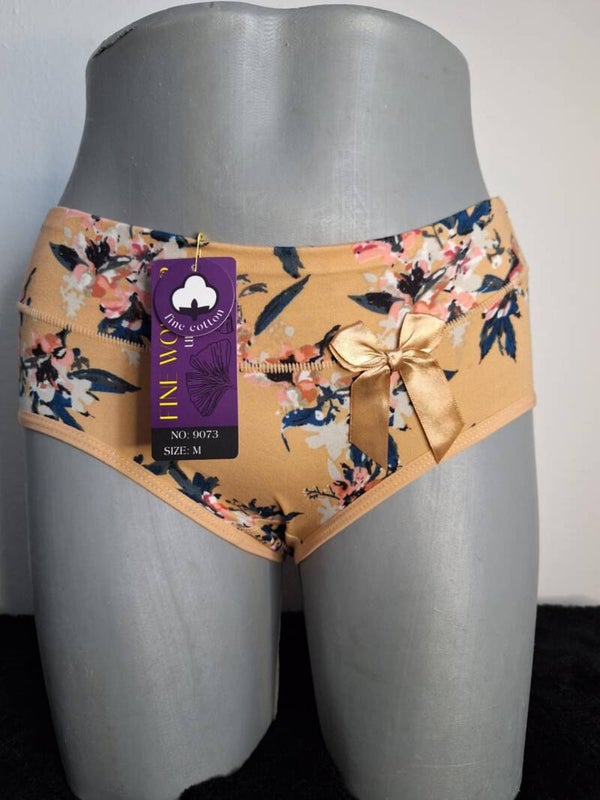 Fine women dames slip bloem print beige / huidkleur