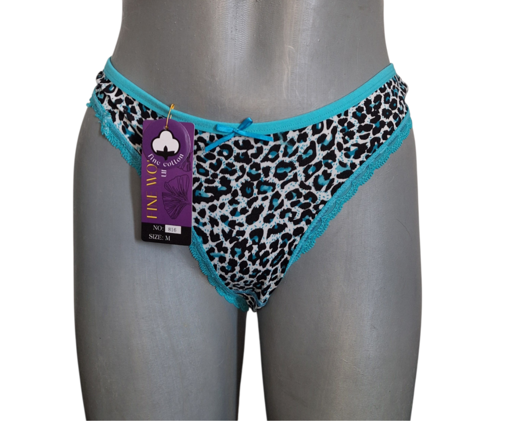 Fine woman dames string licht blauw