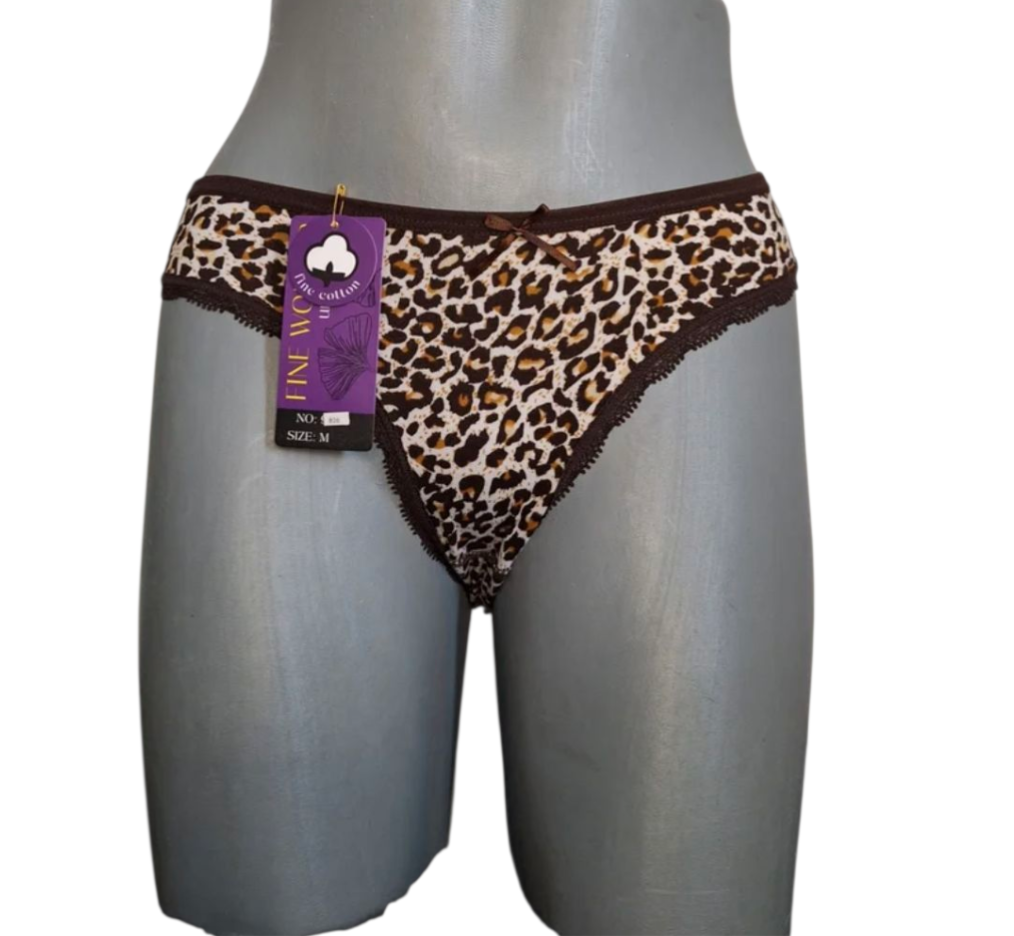 Fine woman dames string donkerbruin print