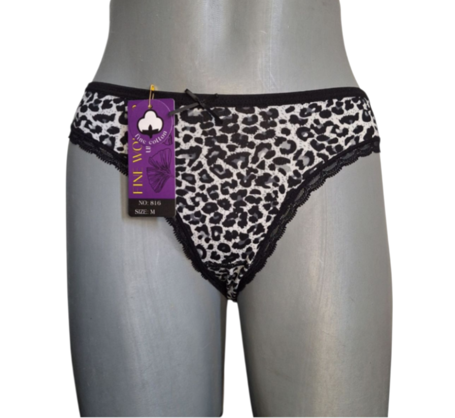 Fine woman dames string zwart grijs