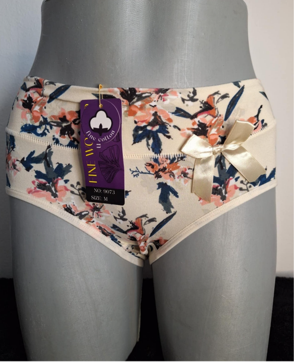 Fine Woman dames slip bloem print wit