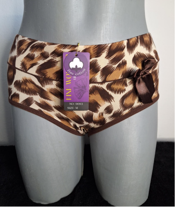 Fine woman dames slip bruin print