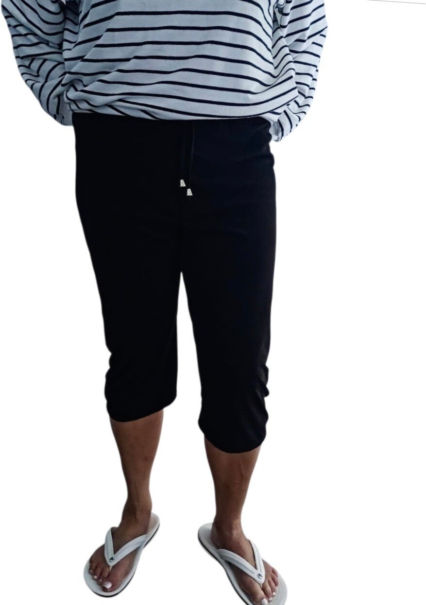 Zwarte 3/4 broek plus size – Comfortabele pasvorm met stretch