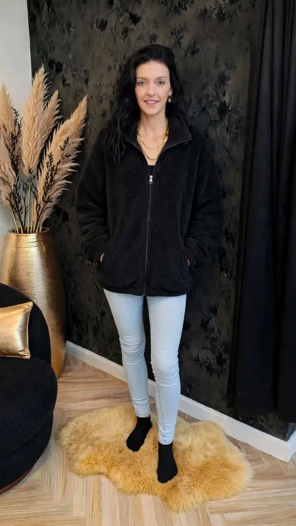 Dames Fleece Vest Zwart - Heerlijk Warm Dames Vest