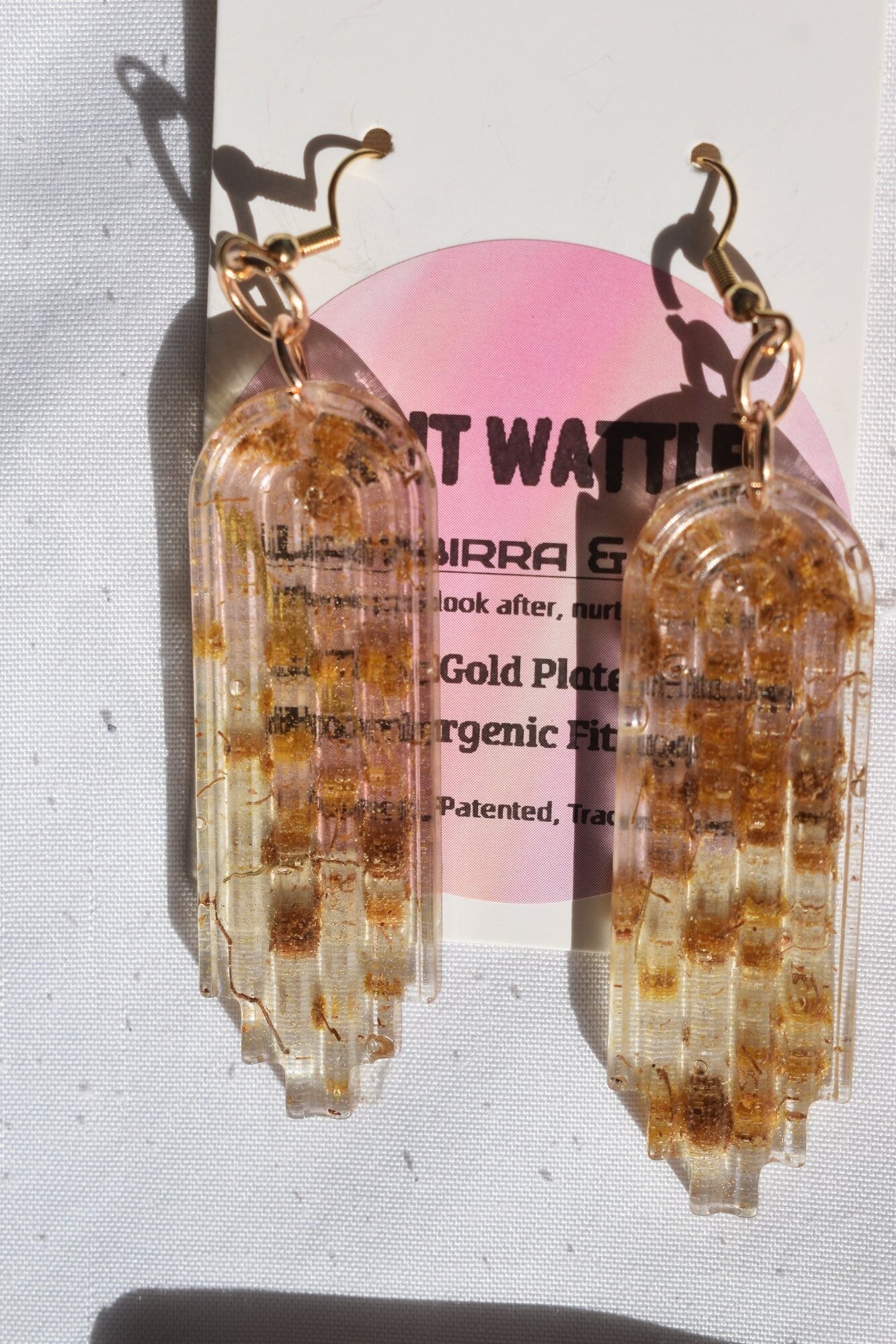Be It Wattle Stepped Arch Earrings - Clear