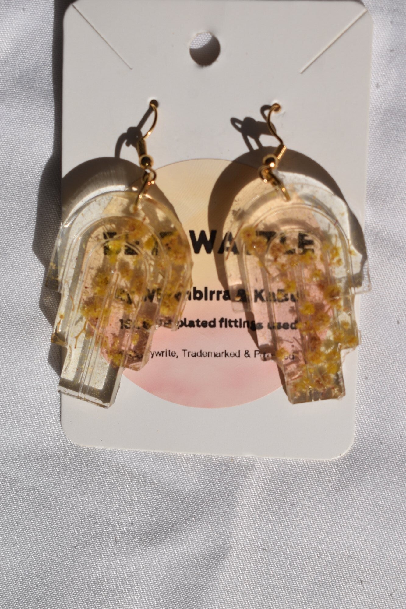 Be It Wattle Stepped Arch Earrings - Clear