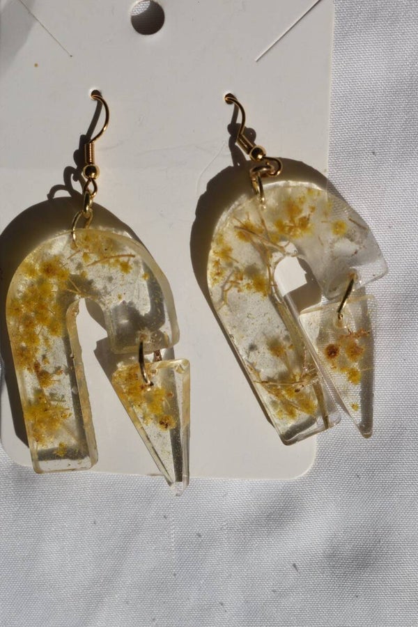 Be It Wattle Arch With Triangle Cutout Earrings - Clear