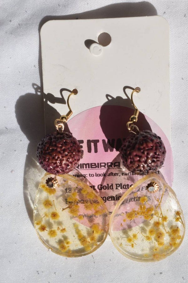 Be It Wattle Teardrop Hoop Earrings - Clear