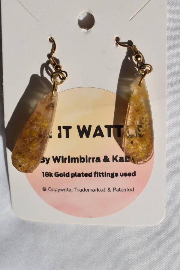 Be It Wattle Long Teardrop Earrings - Clear