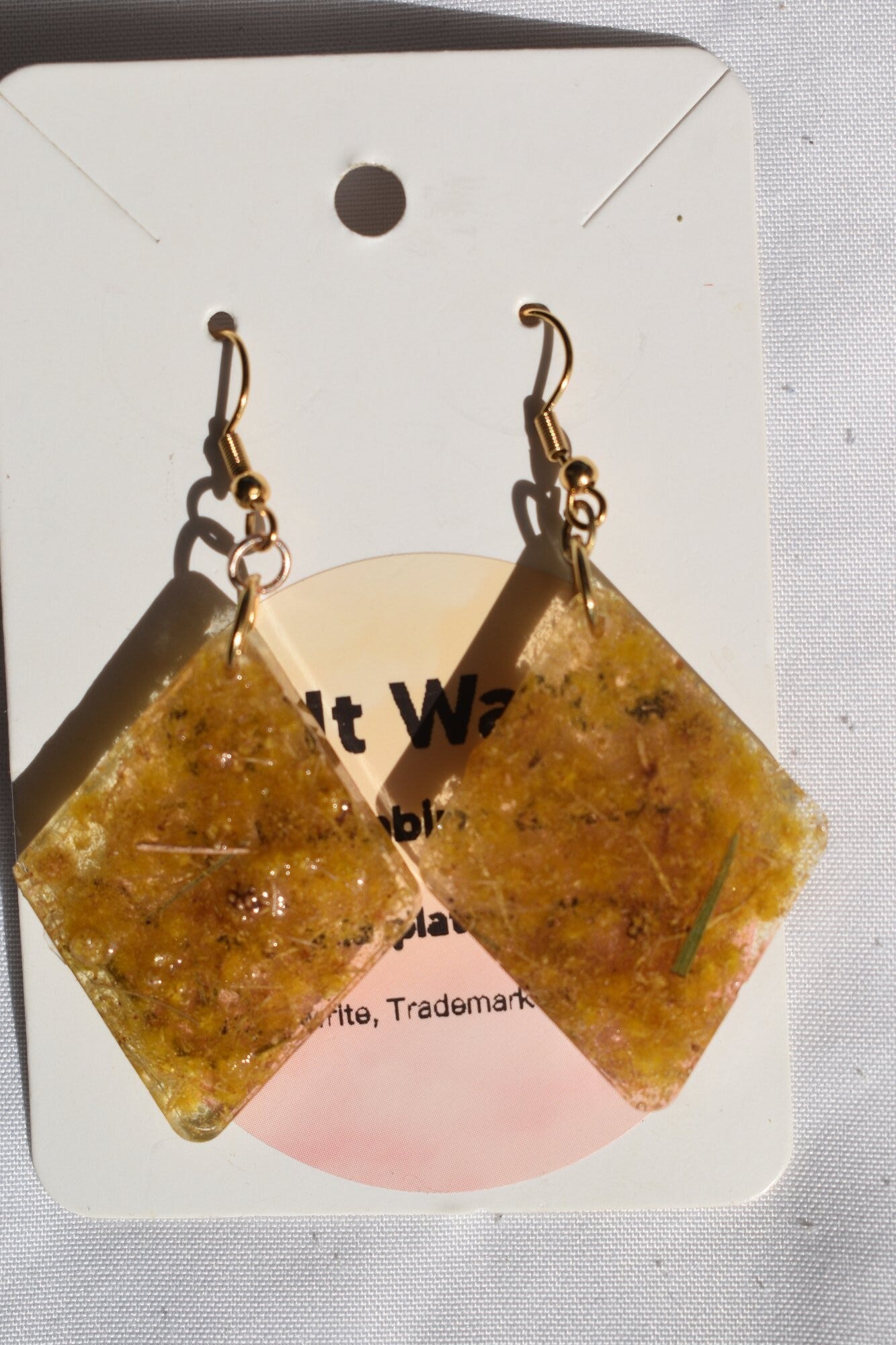 Be It Wattle Diamond Earrings - Amber