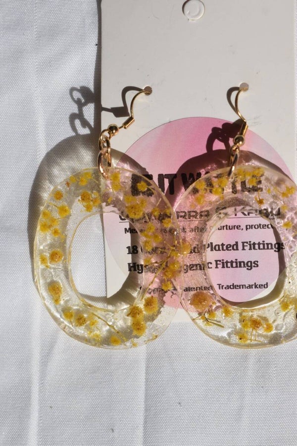Be It Wattle Figure-8 Hoop Earrings - Clear