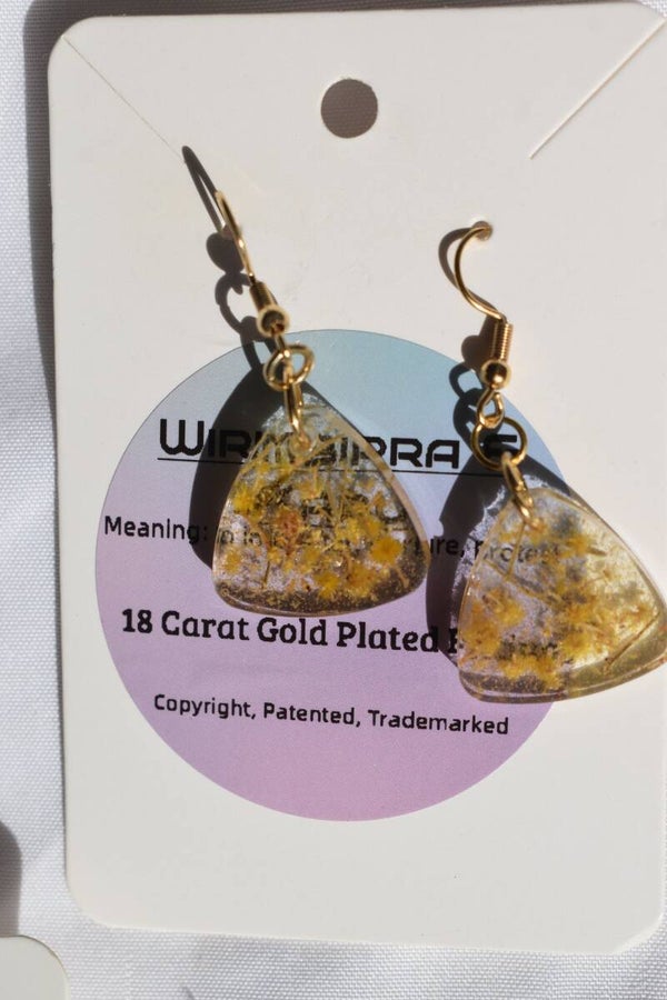 Be It Wattle Rounded Triangle Earrings - Clear