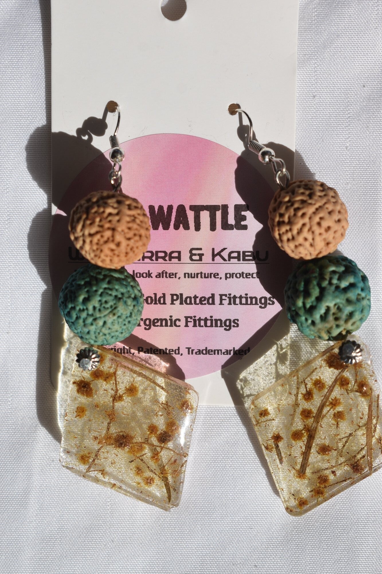 Be It Wattle Diamond With Beads Earrings - Clear