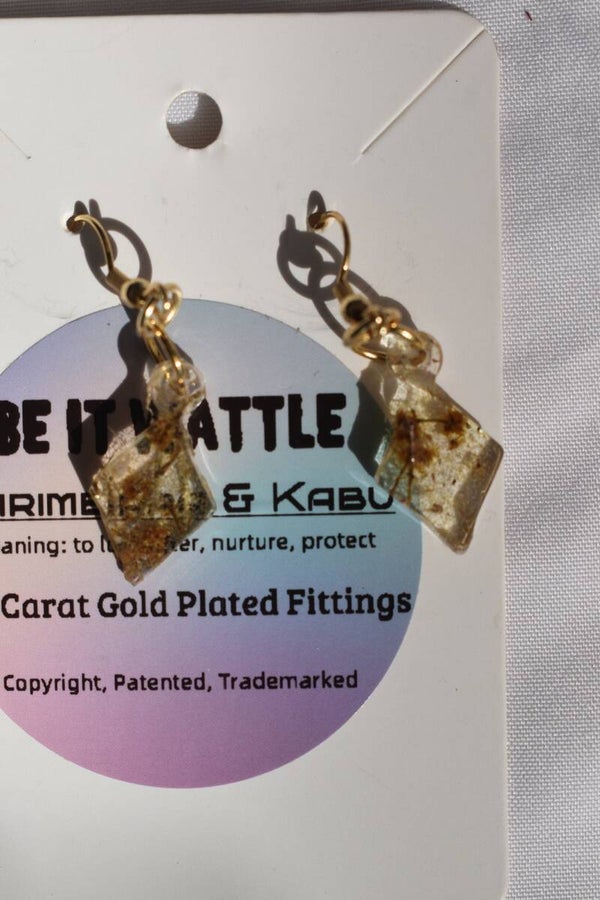 Be It Wattle Small Diamond Earrings - Clear