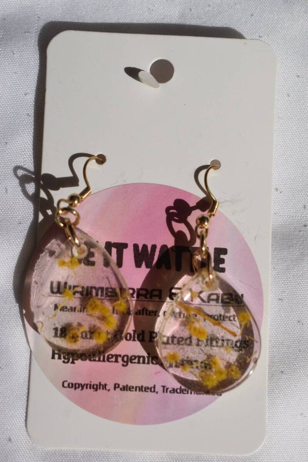 Be It Wattle Oval Hoop Earrings - Clear