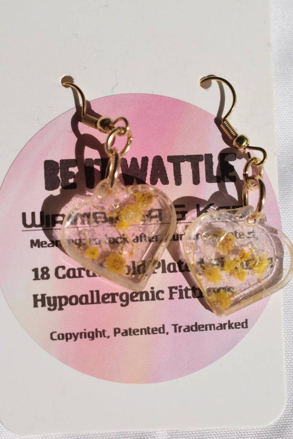 Be It Wattle Rounded Triangle Frame Earrings - Clear