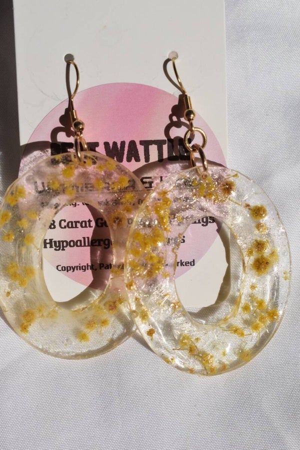 Be It Wattle Figure-8 Hoop Earrings - Clear