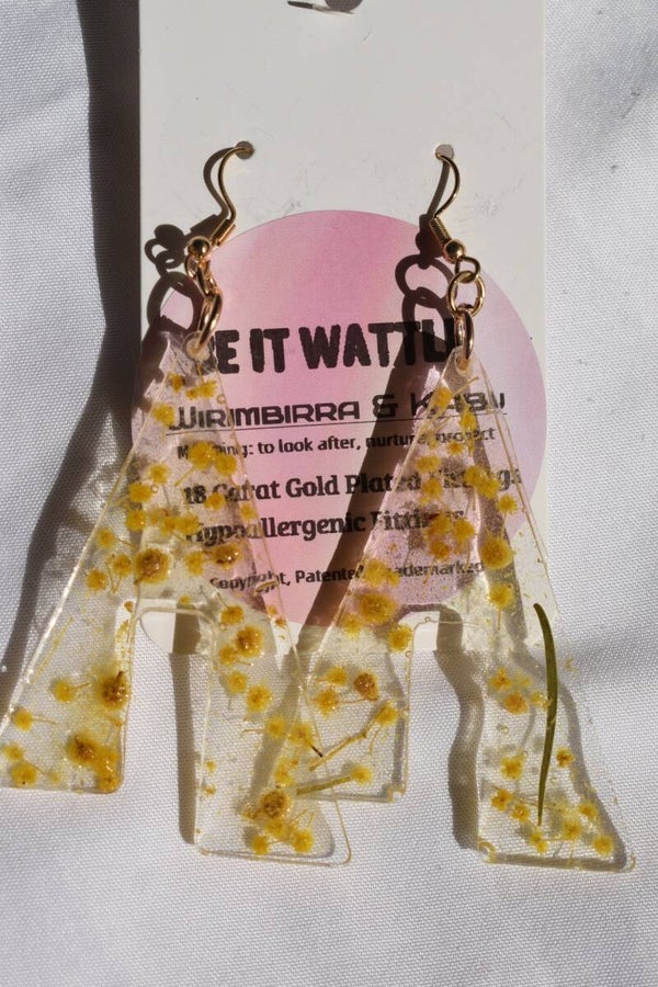 Be It Wattle Zigzag Stepped Arch Earrings - Clear