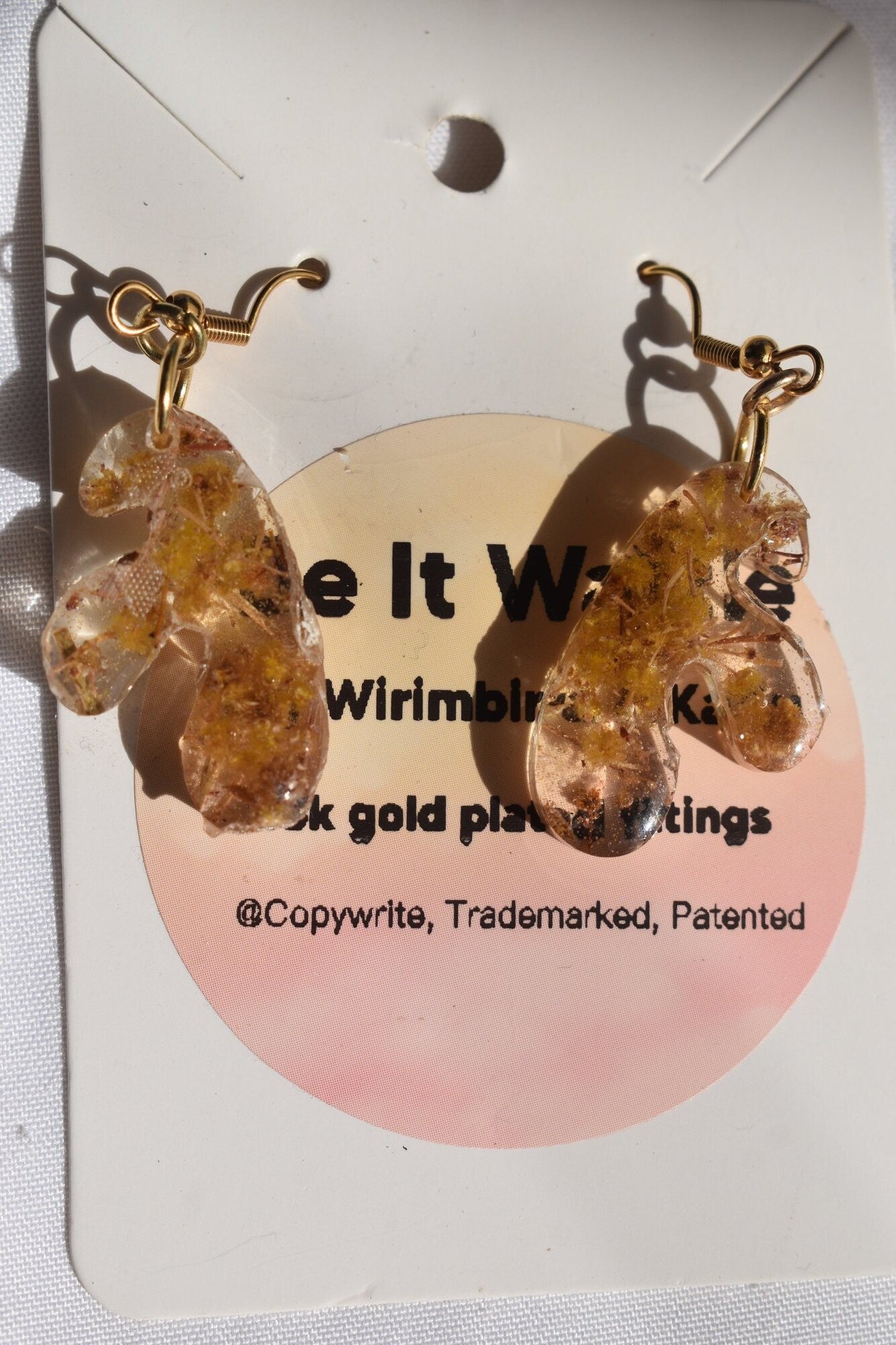 Be It Wattle Cactus Blob Earrings - Amber