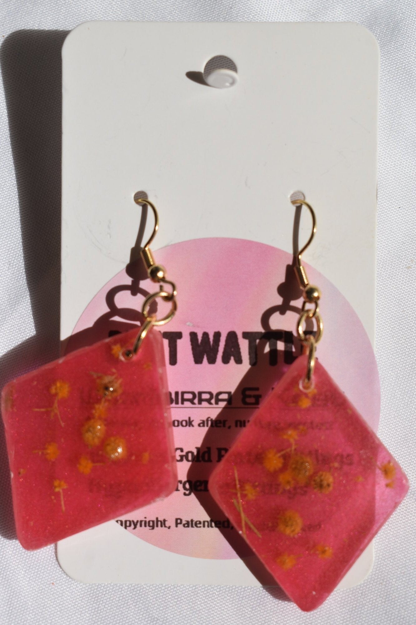 Be It Wattle Diamond Earrings - Pink