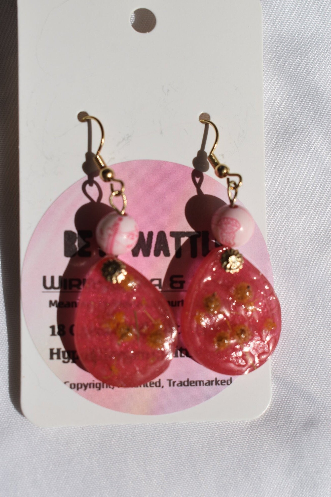 Be It Wattle Round Earrings - Pink