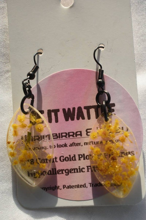 Be It Wattle Leaf Earrings - Clear