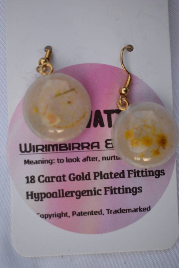 Be It Wattle Round Disc Earrings - Clear