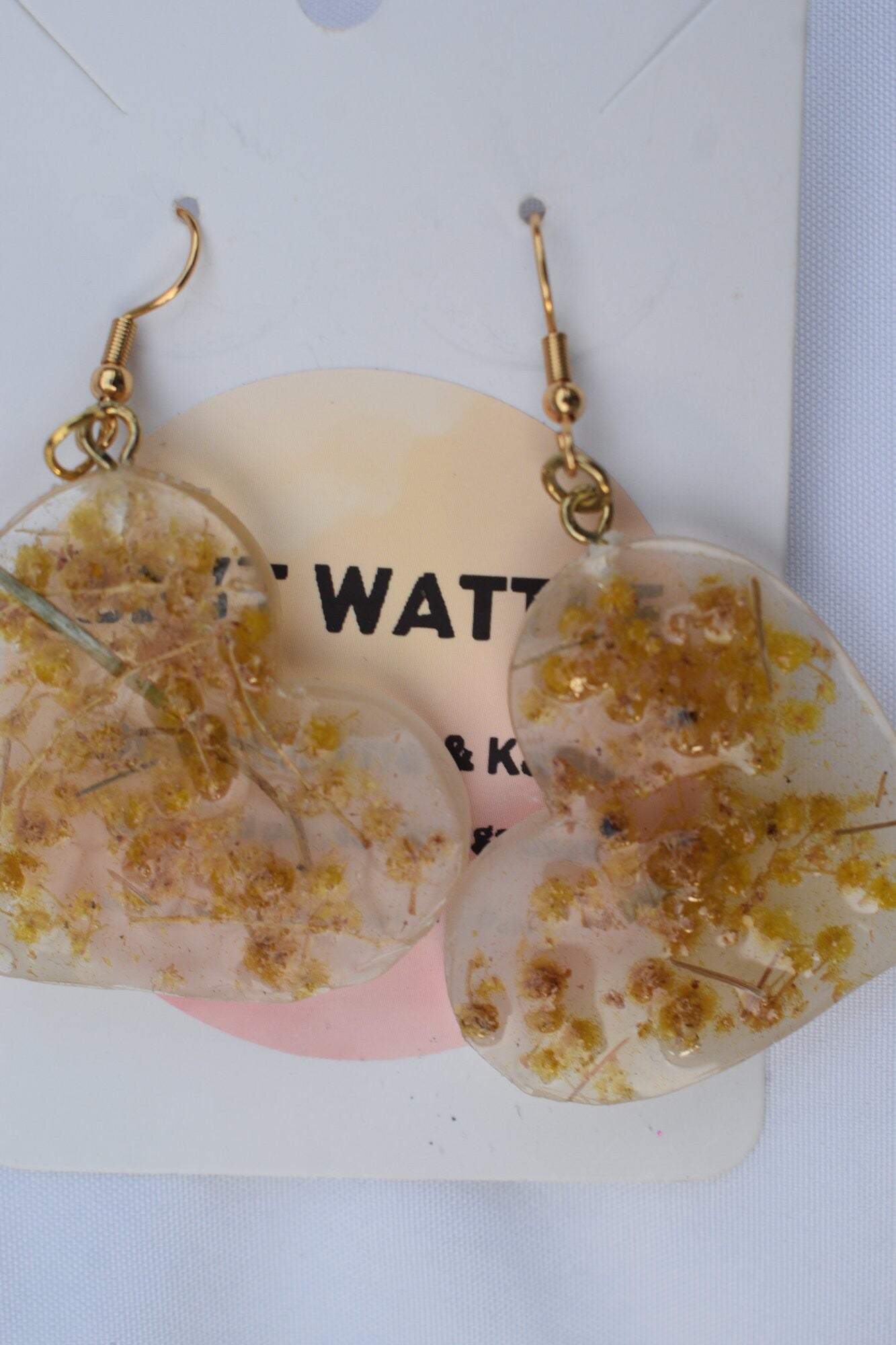 Be It Wattle Organic Blob Earrings - Cream