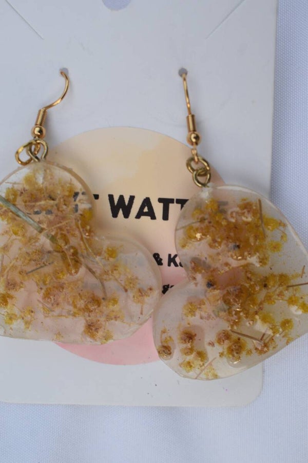 Be It Wattle Organic Blob Earrings - Cream
