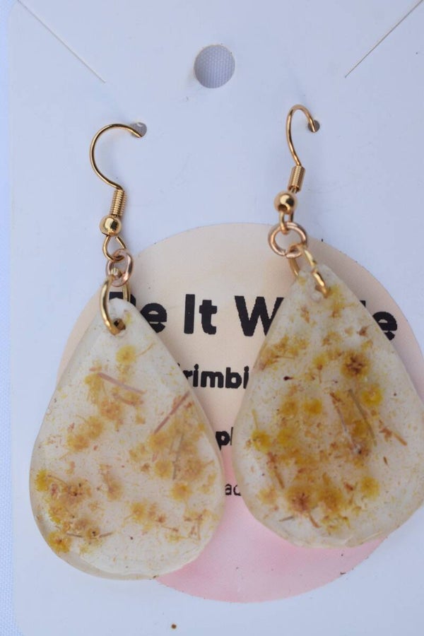 Be It Wattle Teardrop Earrings - Clear