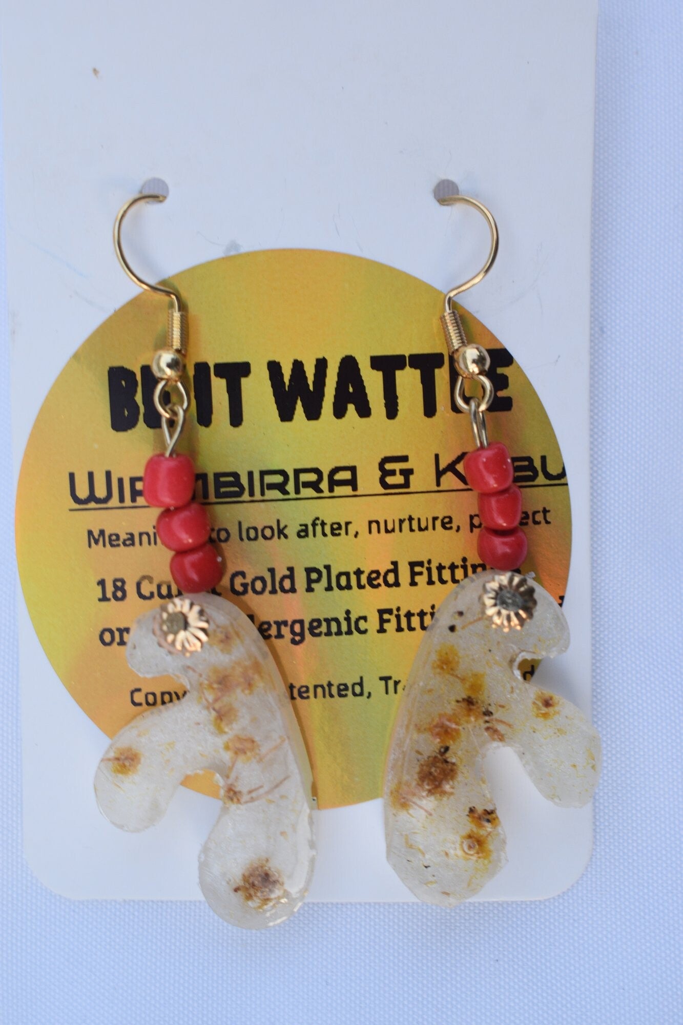 Be It Wattle Cactus Shape & Beads Earrings - Clear