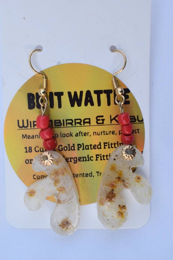 Be It Wattle Cactus Shape & Beads Earrings - Clear