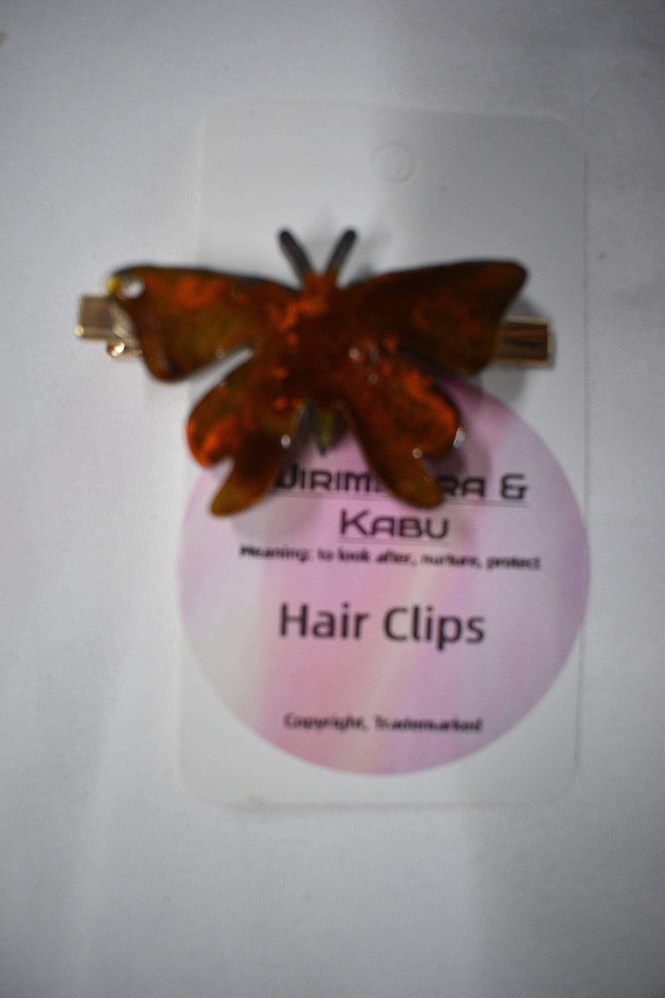 Dragonfly Hair Clip - Orange & Amber
