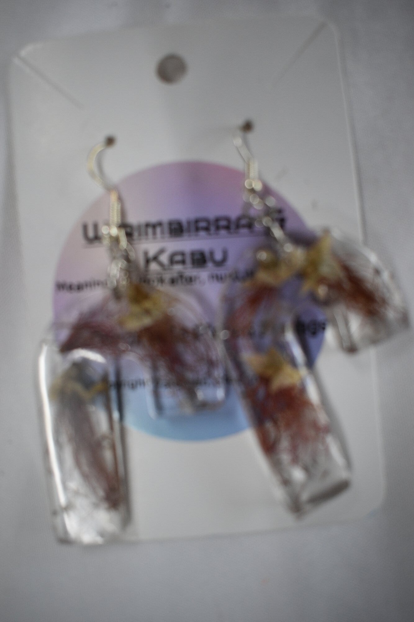Rectangle Resin Earrings - Clear