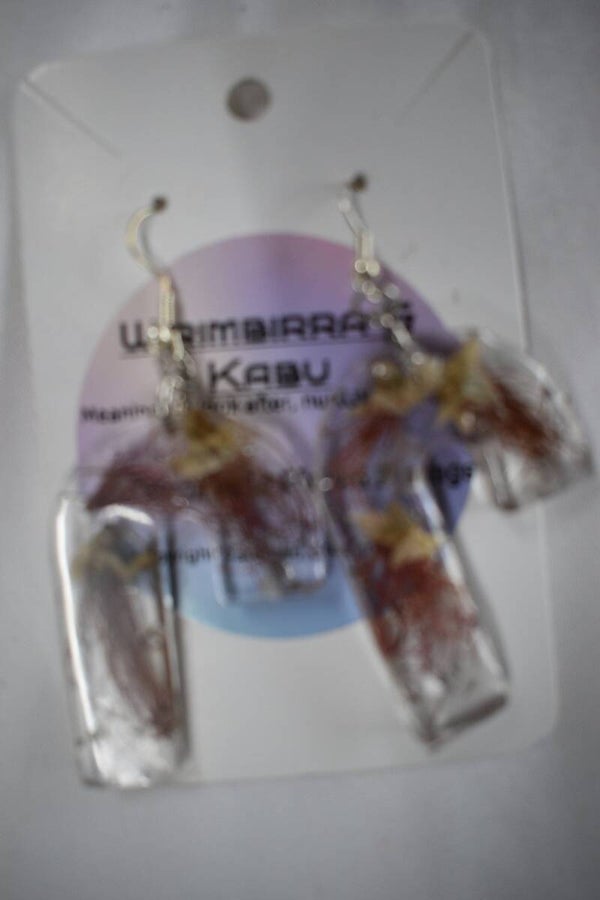 Rectangle Resin Earrings - Clear