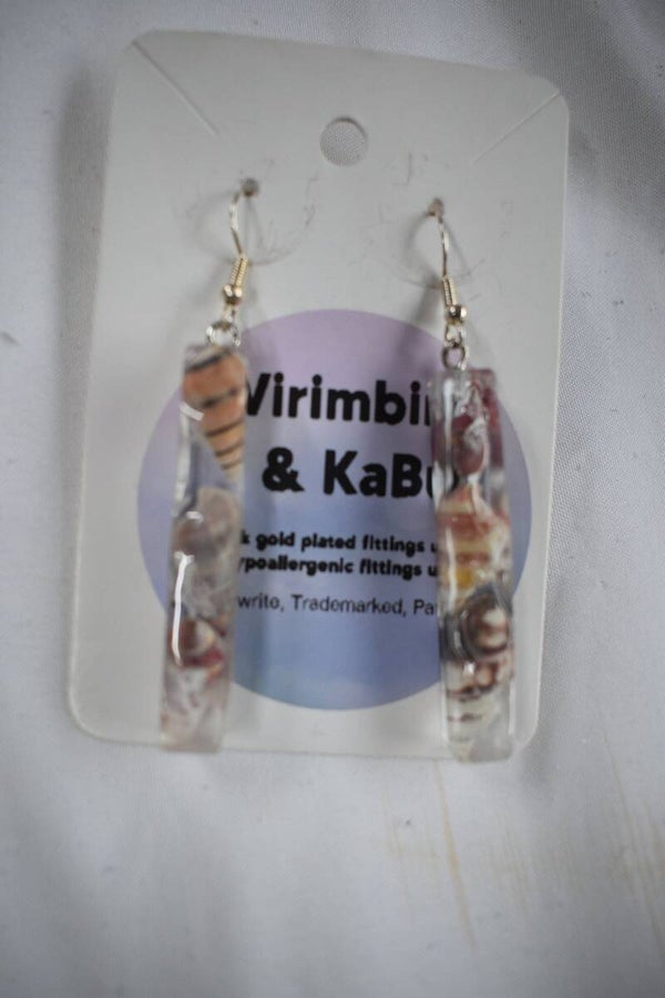 Rectangle Resin Earrings - Clear
