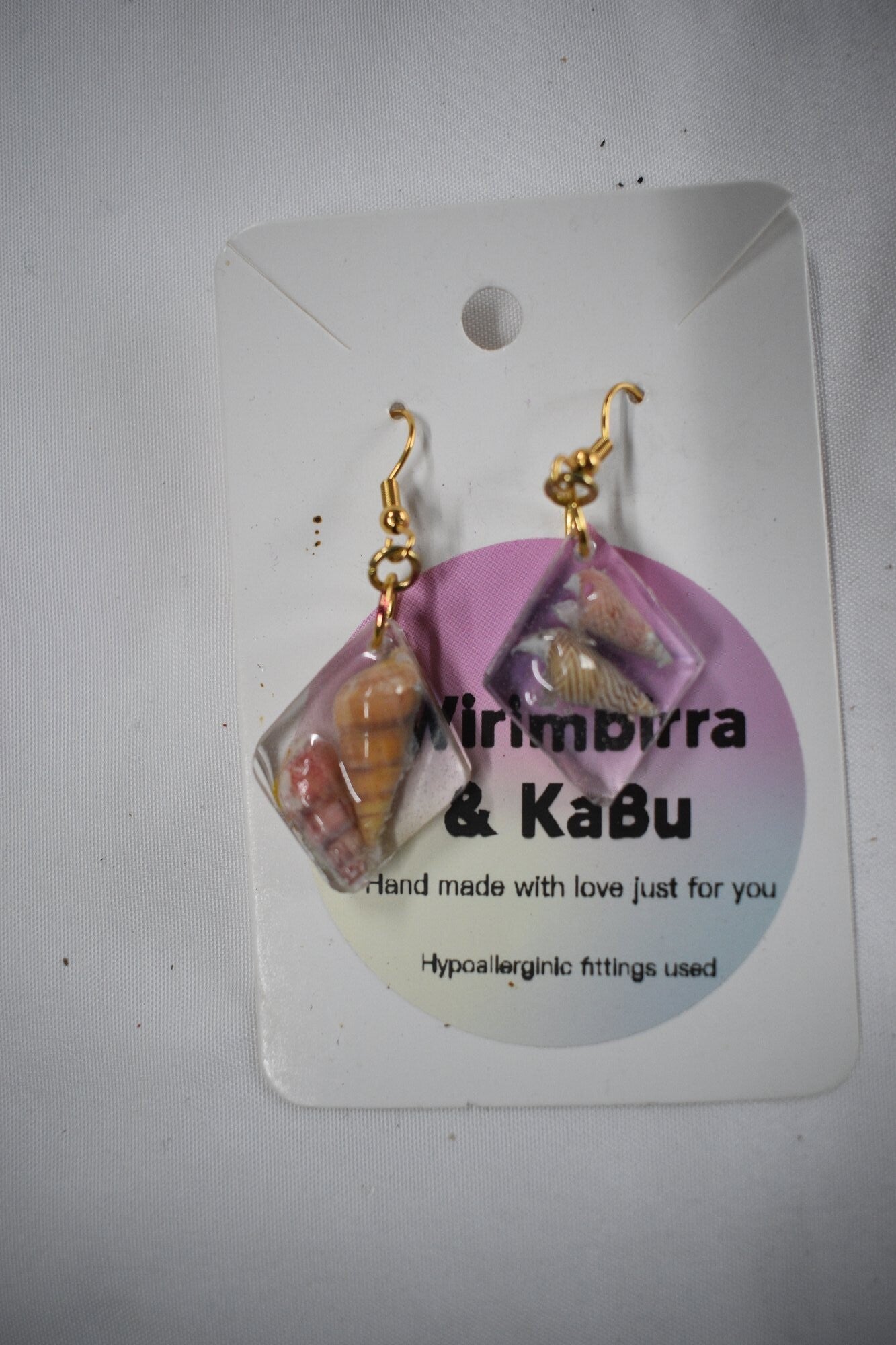 Diamond Resin Earrings - Clear