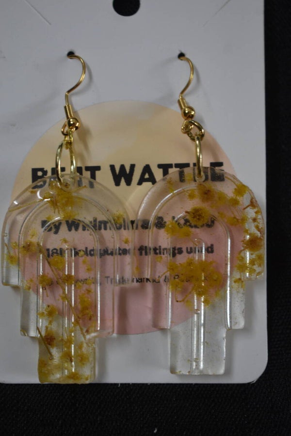 Wattle Earrings - Clear