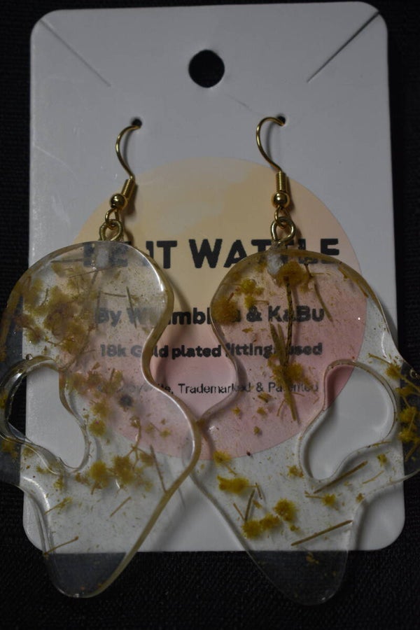 Wattle Earrings - Clear