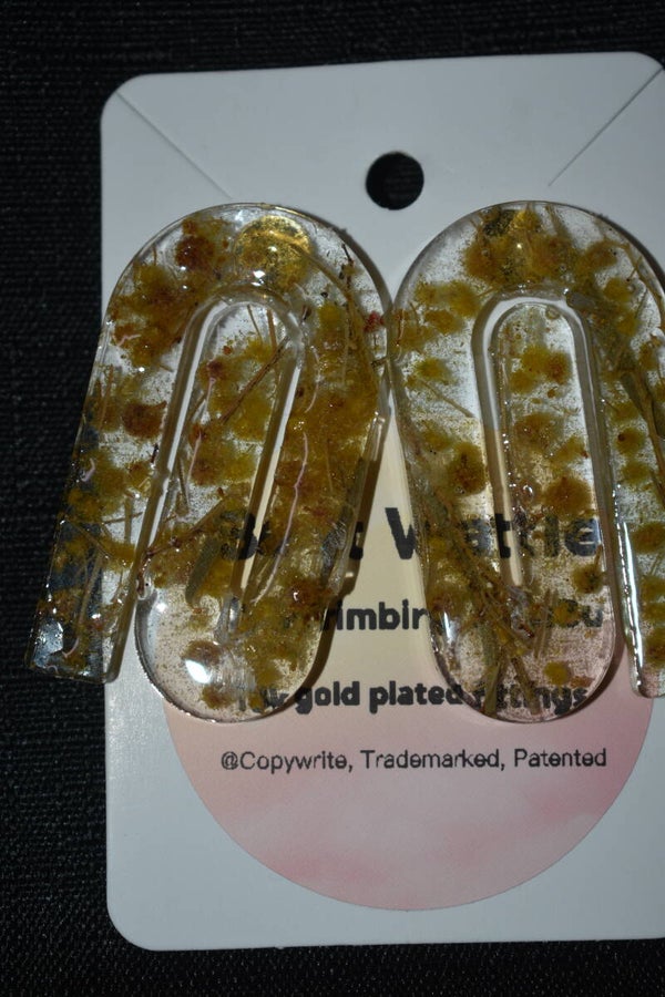 Wattle Earrings - Clear
