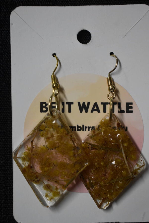 Wattle Earrings - clear