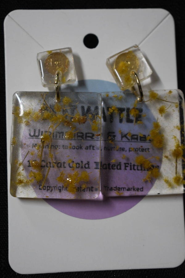 Wattle Earrings - Clear