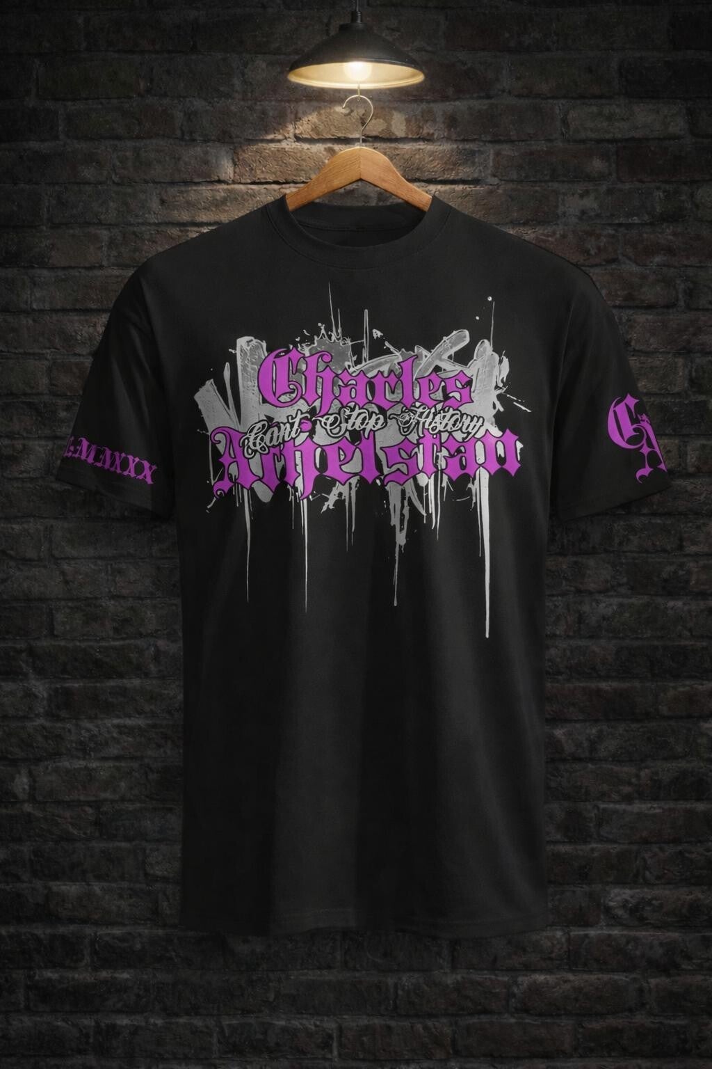 Premium Black, Pink & White T-Shirt