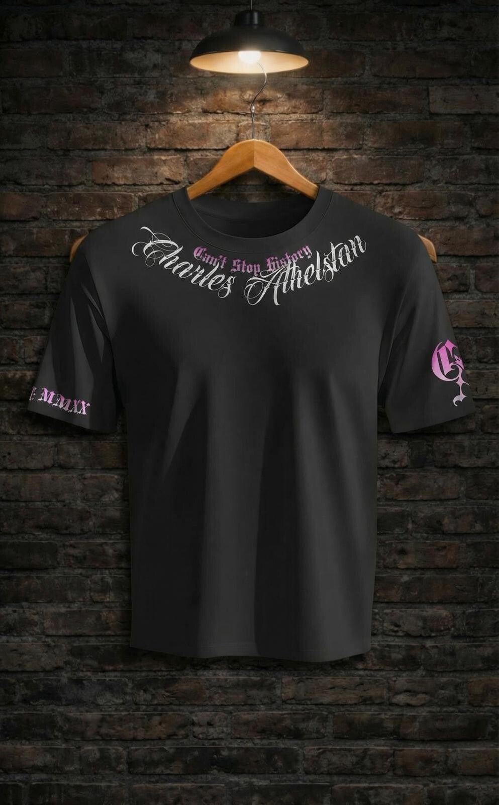 Premium White & Gradient Pink Tee